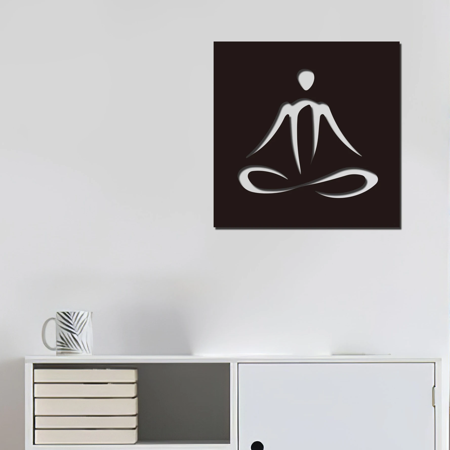 

Meditation Wall Art Decor, Meditating Man Metal, Silhouette Wall Decor, Black Wall Art, Metal Decor, Nursery Bedroom Decor