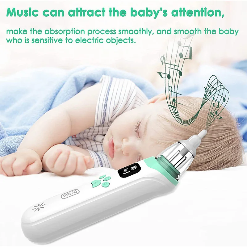 Dr.isla Baby Nose Cleaner Silicone Adjustable Suction Electric Child Nasal Aspirator Safety Convenient Low Noise BPA Free 3