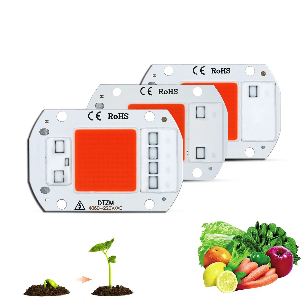 LED Grow Light Full Spectrum 5W 10W 20W 30W 50W COB LED Chip 220V No need driver Phyto Lamp For Indoor Plant Light Seedling Lamp,led grow light,grow light