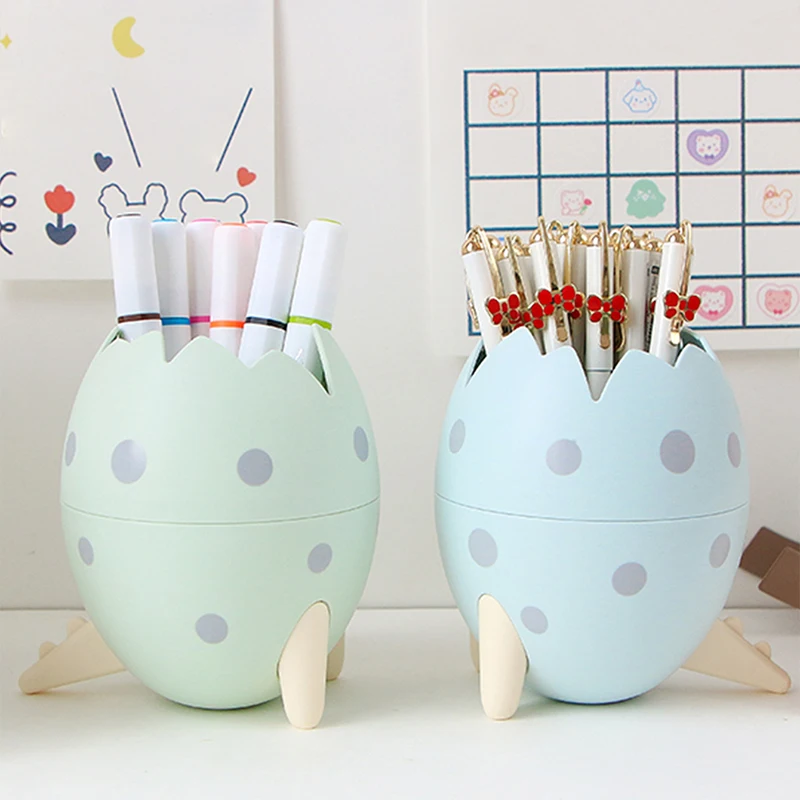 Cute Dinosaur Egg Detachable Pen Holder Organizer Pencil Pot Container Stationery Office Desktop Ornament Storage Box Kids Gift 2