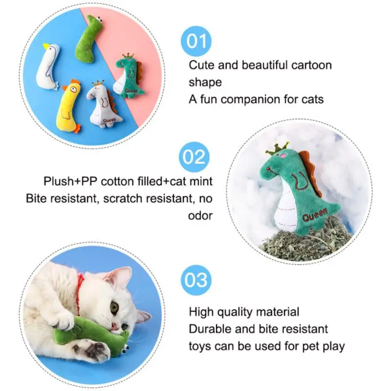 Catnip Toy Cats Products For Pets Cute Cat Toys For Kitten Teeth Grinding Cat Plush Thumb Pillow Pet Accessories Protect Mouth