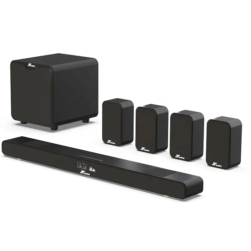

7.1CH Wireless Home Theater Surround Sound System Sound bar for TV Wireless Subwoofer with Four Speakers Home Theater Audio