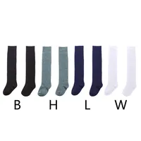 Women Girls Knee Socks Cotton Casual High Thigh Stockings Soild Color Academic Style Lolita Ladies Girls Warm Knee Socks 5