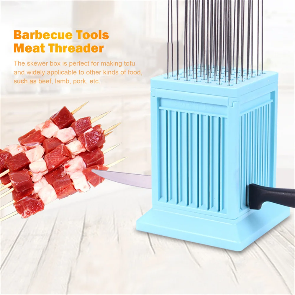 49 Hole kebab maker Barbecue Machine Barbecue Skewer Box Portable Vegetable Accessories Skewer Making Machine