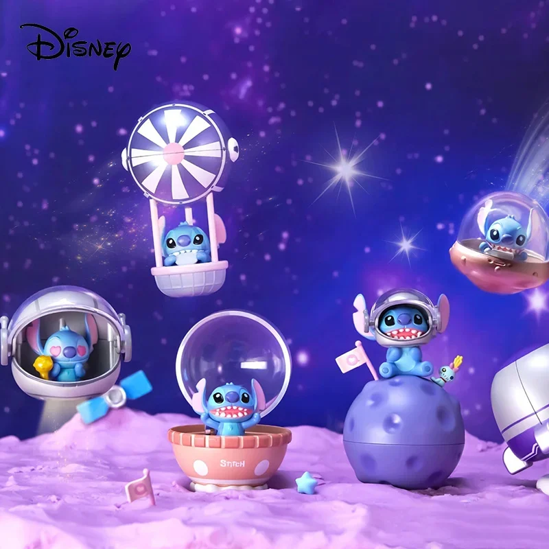 

Disney Стич Космос Приключения серии глухая коробка счастливая таинственная коробка Аниме Фигурки Коллекция декоративных игрушек подарок для детей