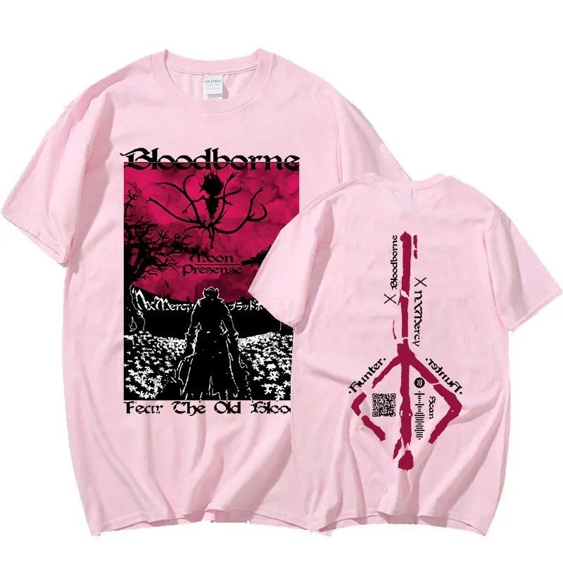 Game Bloodborne T Shirt Horror Hunter Gothic Oversized T