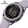 NAVIFORCE High Quality Woman Watch 50m Waterproof LCD Digital Display Electronic Wristwatch for Women Silicone Band Female Clock 5