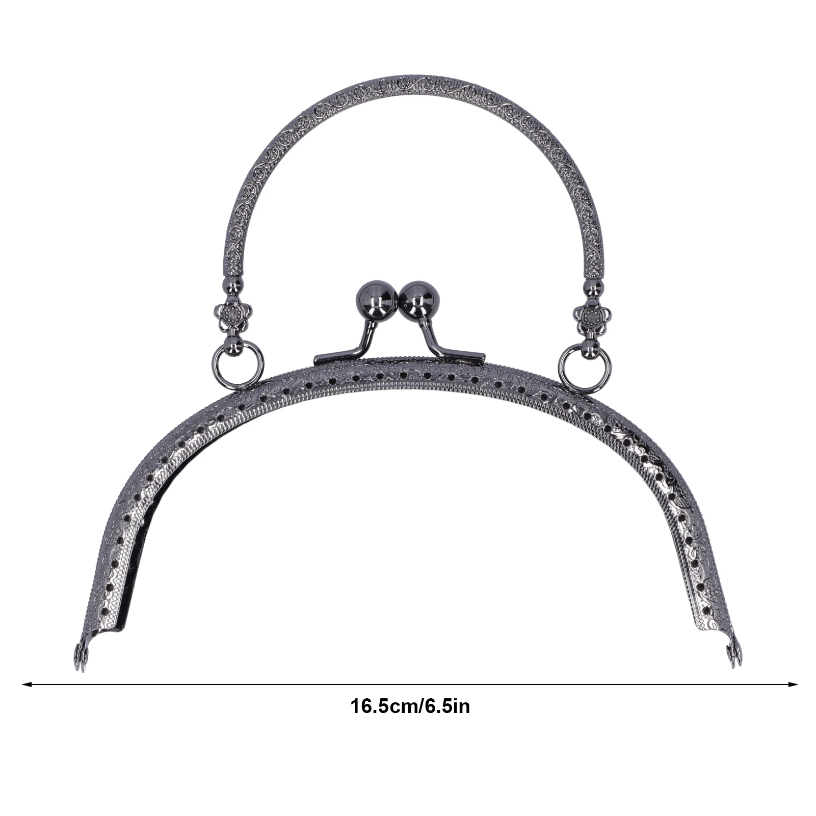 5 Fibbie Metallo Per Borse - Chiusure A Cornice Con Design Foglia Di Loto