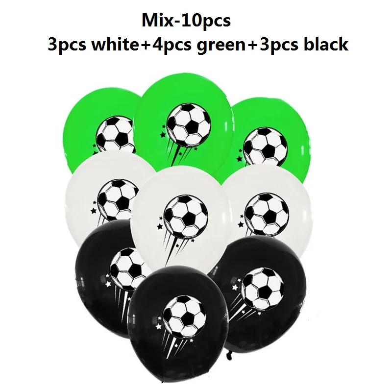 Decorazioni per il 7° compleanno di calcio, 79 pezzi, kit di palloncini verdi per compleanno, decorazione per feste di compleanno, con palloncino in lamina di calcio, per ragazzi e bambini, accessori