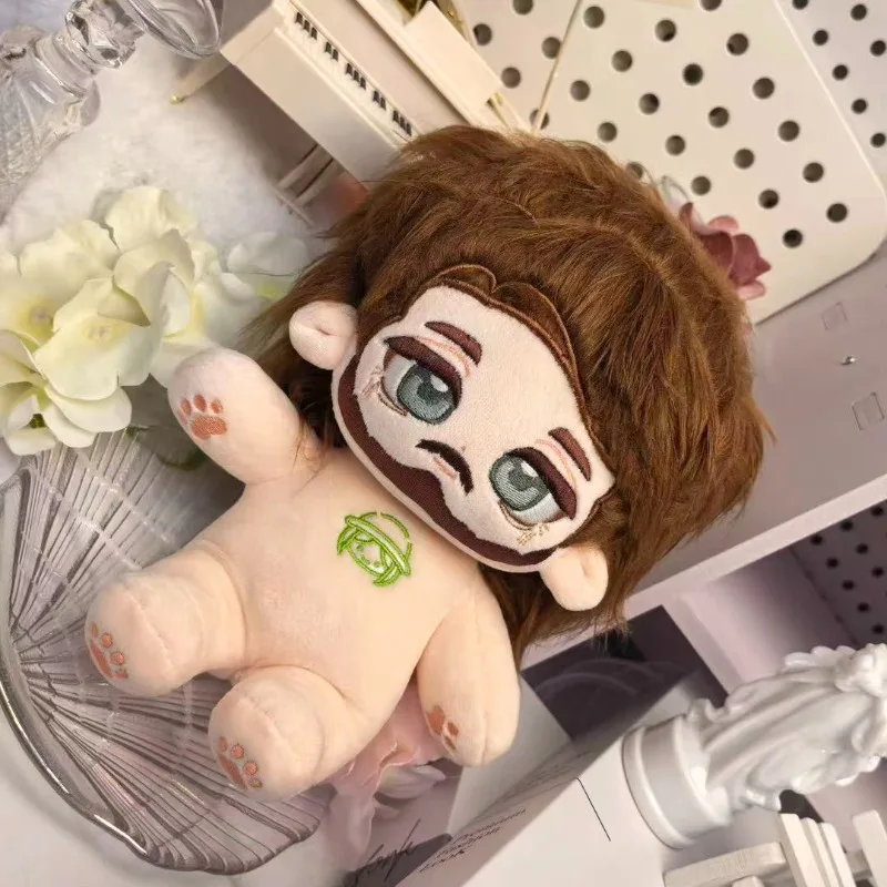 20cm 애니메이션 게임 아이덴티티 V 헬 엠버 귀여운 코스프레 부드러운 면 인형 본체와 뼈대가 있는 레오 벡 DIY 드레스업 장난감 피규어 선물