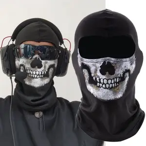  Takashi 2 Hole Balaclava Ghost Skull Face Mask Bike