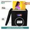 Vinyl Record Storage Box Foldable Organizer Large Capacity Vinyl Record Storage Box Fabric Storage Boxes with Lids and Handles 3