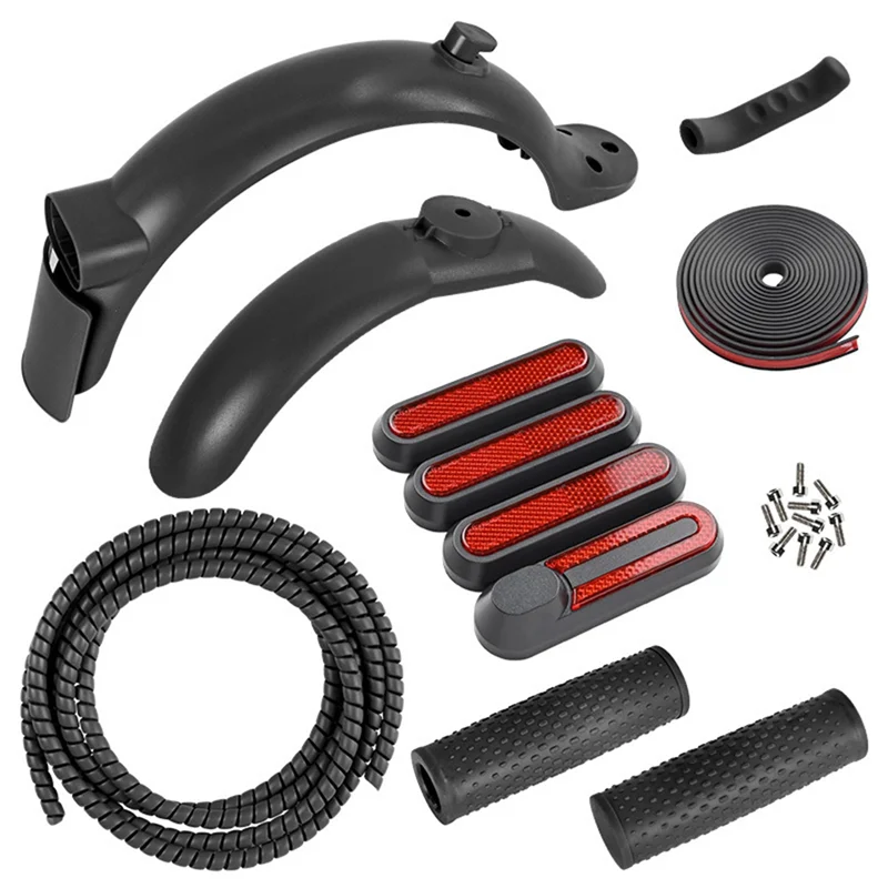 Scooter Elettrico Fender Line Tube Anti-Collision Strip Manubrio Grip Per Xiaomi M365 Pro2 Scooter Parts, Nero