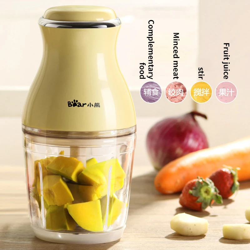 600ml Food Processor Electric Meat Grinder Portable Blender Cup Mixer Multifunctional Baby Food Supplement Mincing Machine 220V