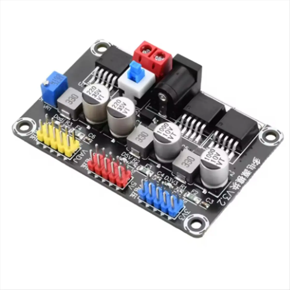 (ABGQ) DC7-25V DC3.3V/5V LM2596 조정 가능한 스텝다운 모듈 조정 전원 공급 장치 모듈 지능형 차량 전원 공급 장치