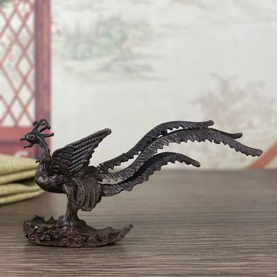 

Elaboration Statue Phoenix of Lucky Wealth , Metal Crafts, Room Decoration, Home Decoration, Free Delivery