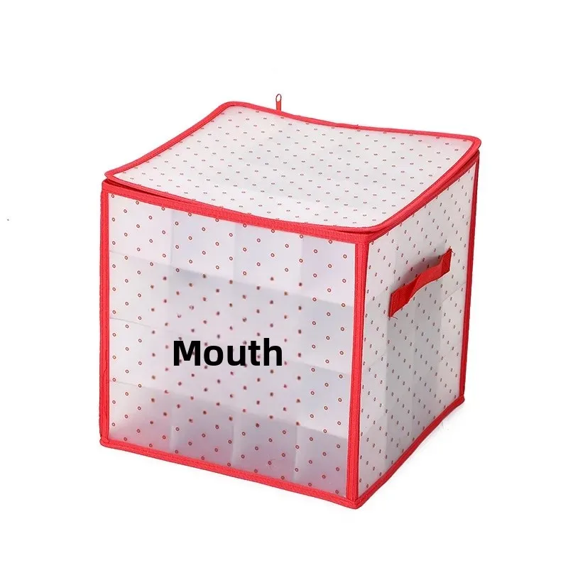 Caixa de armazenamento ajustável com tema de natal, organizador com divisórias, bolsa de armazenamento de acessórios decorativos compartimentada para casa