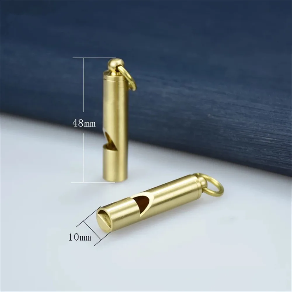 Survival whistle 1PCS brass outdoor survival whistle equipment army fan supplies retro referee brass whistle pure EDC