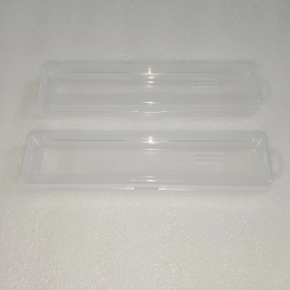 2PCS light travel transparent dust-proof paint eye shadow eyebrow brush finishing box portable makeup brush storage box 6