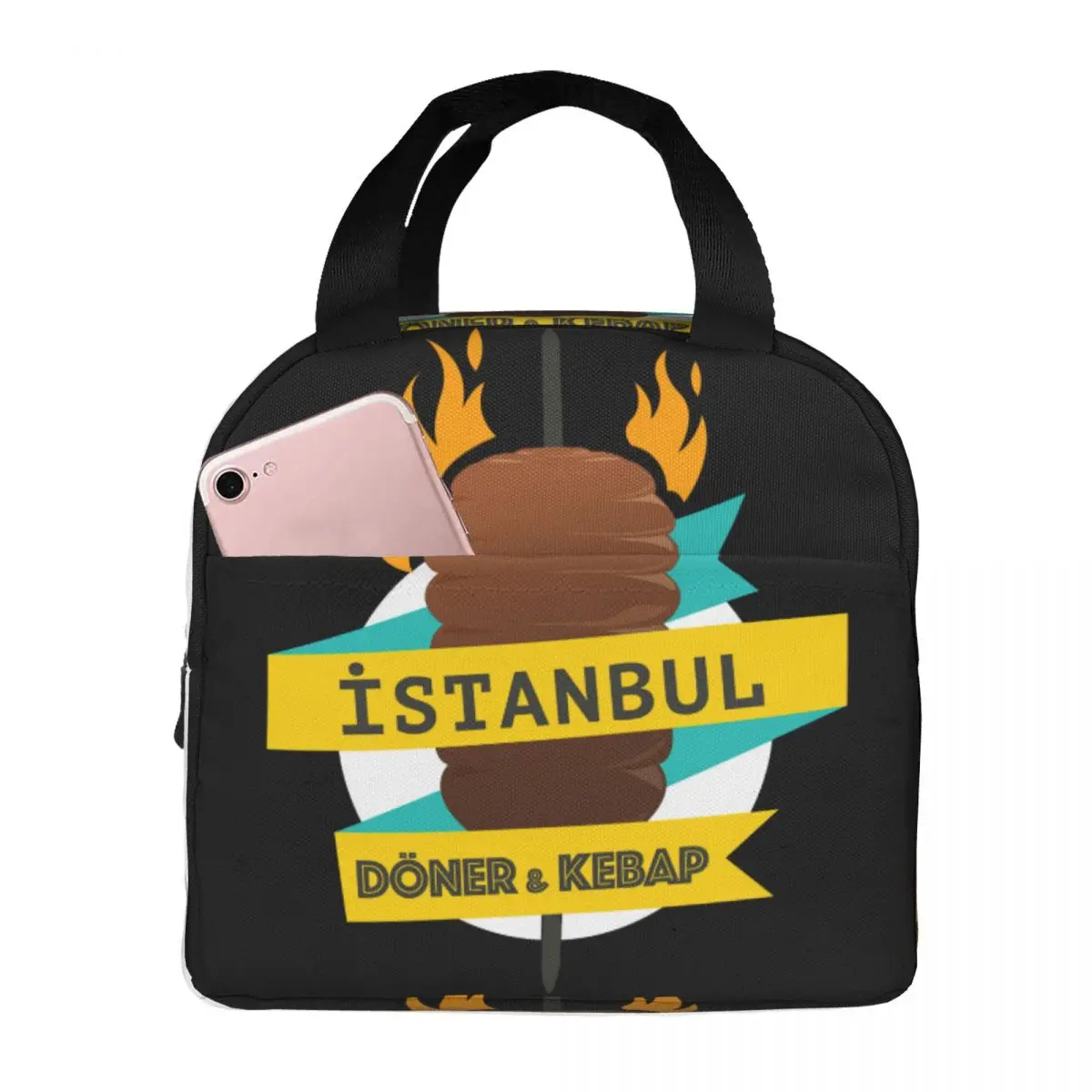 

Doner Kebab Lunch Bag Unisex Portable Cooler Insulated Lunch Box Food Bento Box