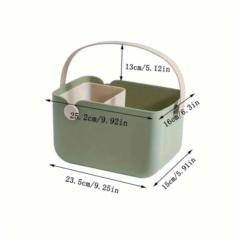 1PC Bath Basket Portable Bathroom Toiletries Storage Basket Color Rectangular Dormitory Bathroom Camping Accessories