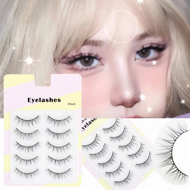 Cosplay&ware Little Devil 5 Pairs Manga Lashes Anime Cosplay Natural Wispy Korean Makeup Artificial False Eyelashes Yzl1 -Outlet Maid Outfit Store S12f8dd93048b4208a1b232824538516bd.jpg