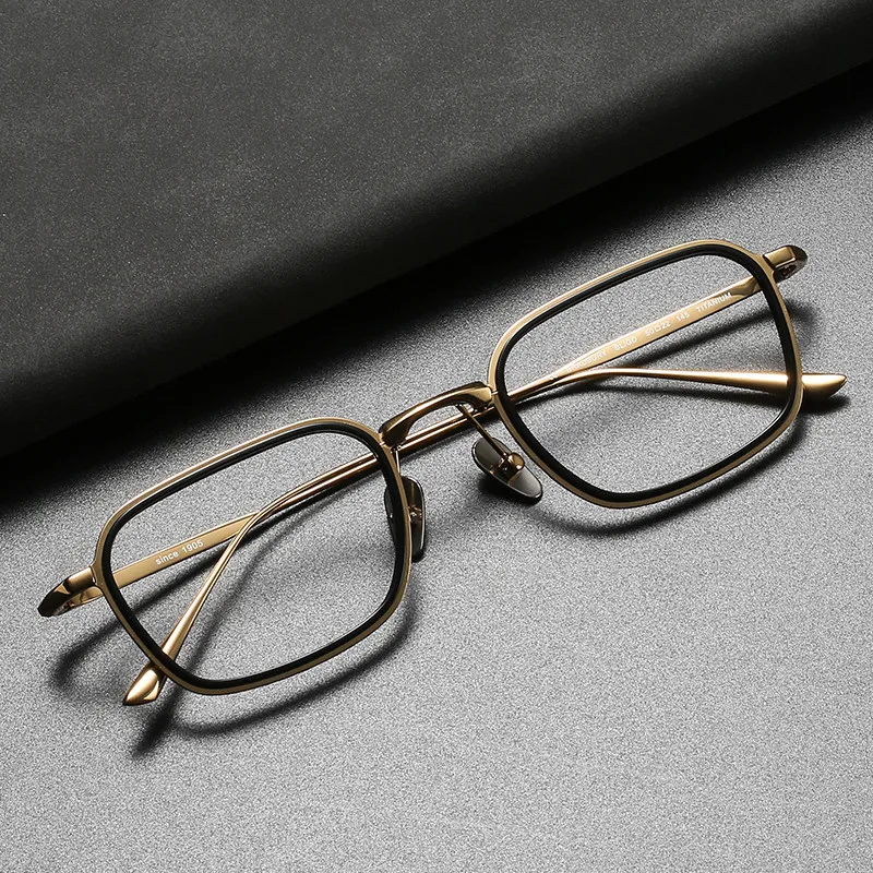 

Fashion Business Square Glasses frame Men Japanese Designer Pure Titanium Optical Frame Eyeglasses Myopia Prescription Glasses
