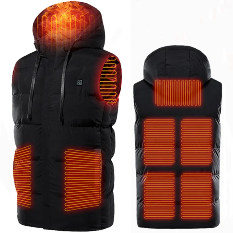 

Men Autumn Winter Smart Heating Cotton Vest USB Infrared Electric Heating Vest Women Outdoor Thermal Winter Warm Jacket