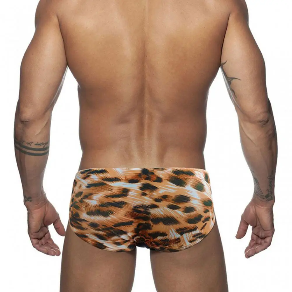 

Super Stretchy Swim Trunks Men Swimming Briefs Men's Tiger Print Low-rise Swim Briefs Quick Drying Slim Fit Trunks for Summer