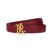 Ceinture élégante avec lettres dorées pour femme – Une luxueuse ceinture marron-noir avec une boucle dorée. Convient aux tenues décontractées et formelles, un al 6
