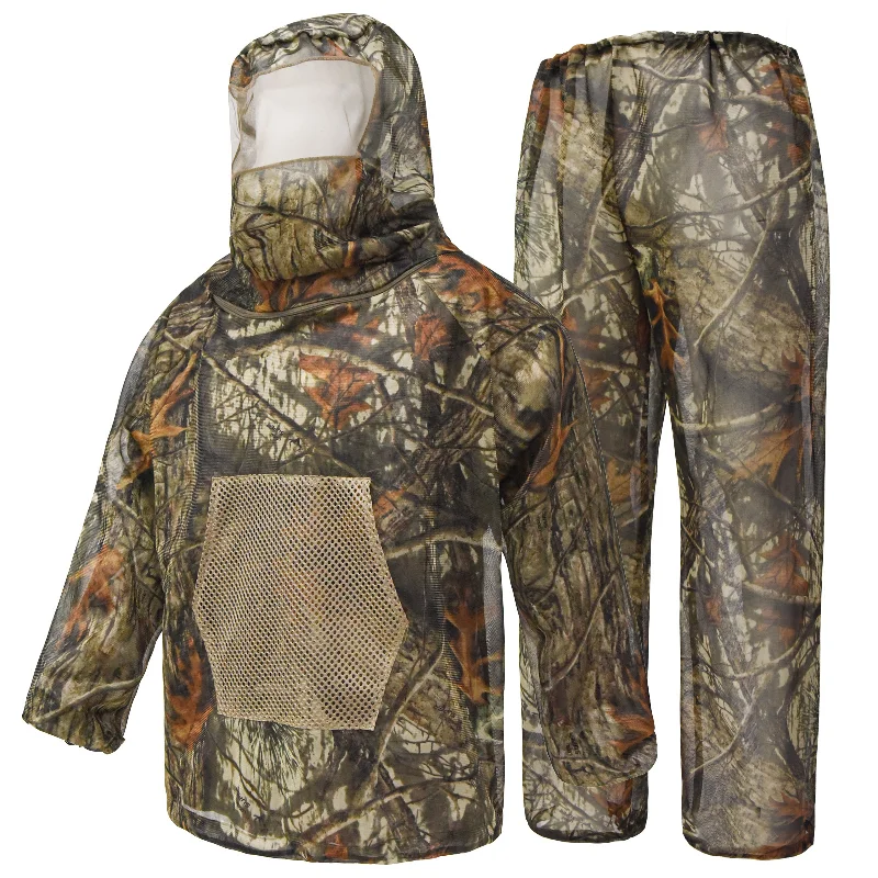 Camouflage Ghillie Suit Camouflage Clothing Adventure Camping Mountaineering Mesh Hooded Anti-mosquito Suit camouflage ghillie suit