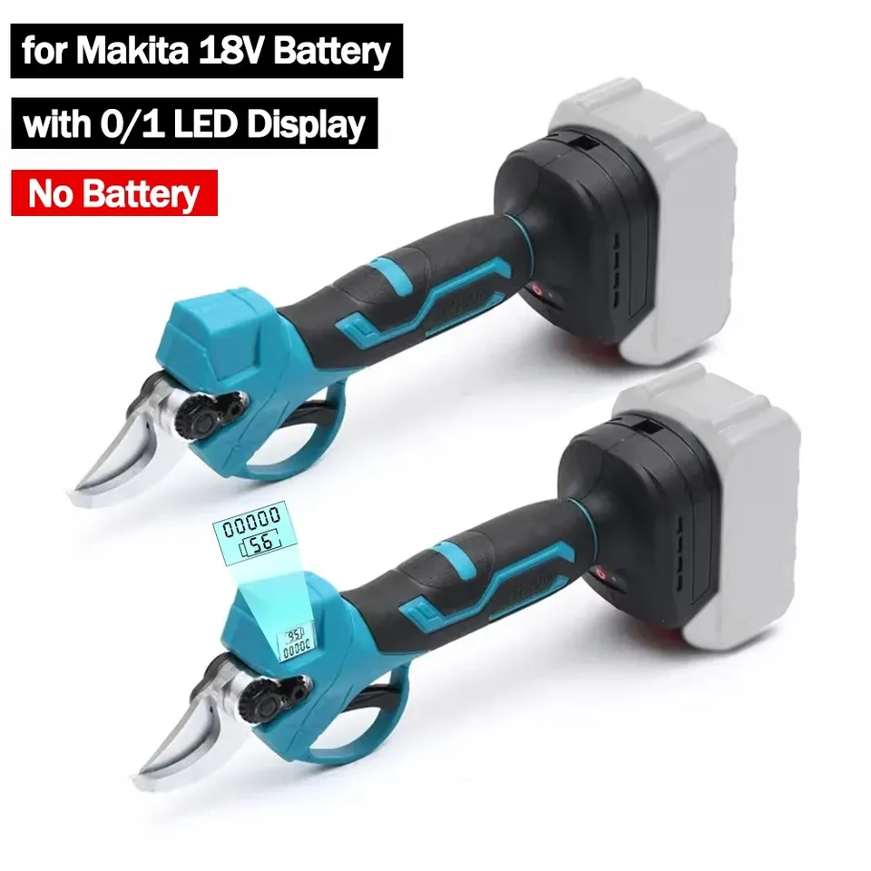 Brushless Electric Pruning Shears Garden Tool Battery Pruner with 0/1 LED Garden Scissors Fruit Tree Fit Makita 20V No Battery