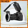 Original YONGNUO YN14EX Macro TTL Speedlite LED Flash Light Adapter Ring Custom LCD Screen Camera for Canon EOS DSLR Cameras 1