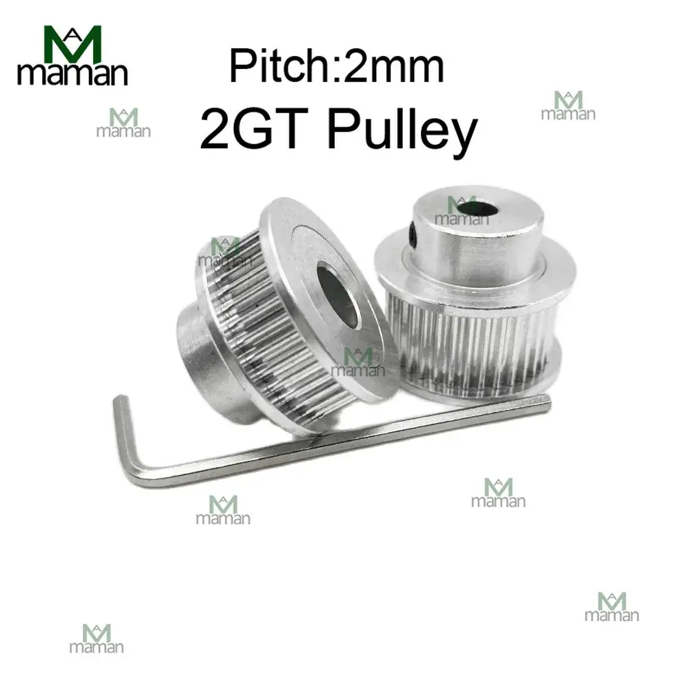 Timing Belt Pulley 2GT 20T 30T 32T 36T 40T 48T 60T 80 Teeth Bore 5/6/8mm Belt Width 6/10mm 3D Printer
