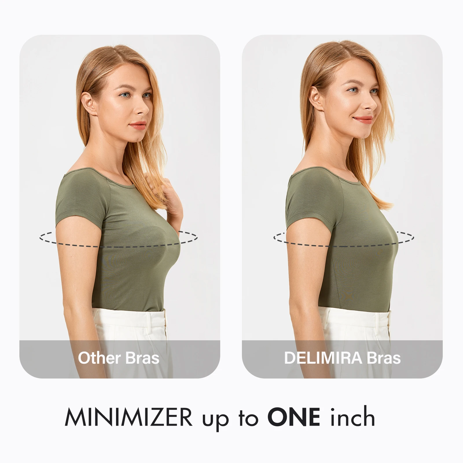 Women Bra Minimizer Wirefree, Bra Everyday Minimizer