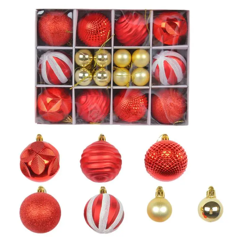 

Рождественский шар, 26 шт., рождественские украшения, шары, противоударные блестящие шарики, привлекательный цвет, создание рождественского настроения с ремешком