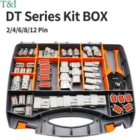 DT Series Deutsch Waterproof Connector Kit Repair Tool Portable Box Suit DT06-2/3/4/6/8/12S DT04-2/3/4/6/8/12P Terminal & Pliers 1