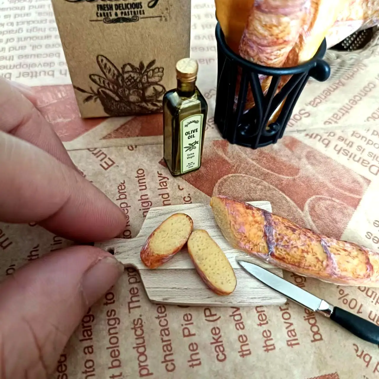 NEW Handmade 1/6 Scale Dollhouse Miniature Baguette Simulation Toys Mini Clay Bread for Blyth OB11 BJD Kitchen Accessories 5