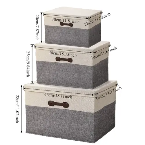 S/M/L/XL Foldable Linen Storage Boxes with Handle Wardrobe Organizer 1pc Basket Space Saving Cube Drawer Bin for Home Camping - Image 6