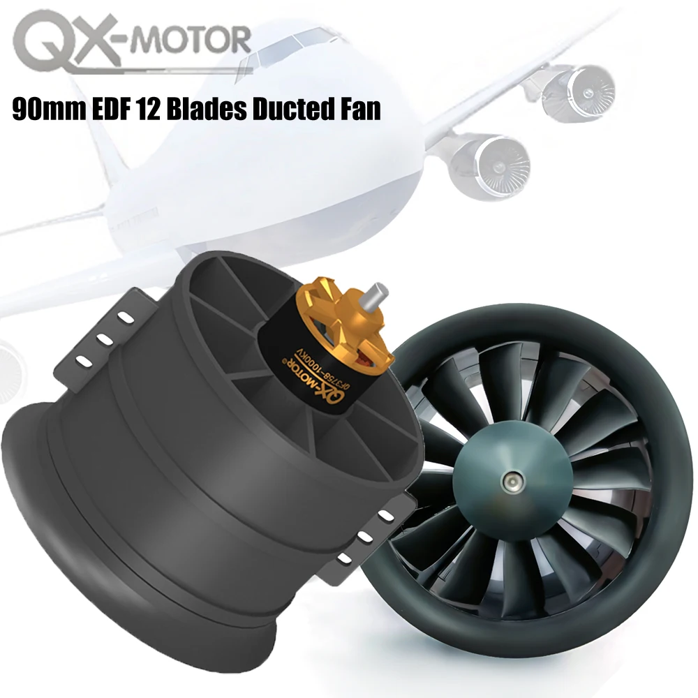 Moteur Brushless EDF 6S-12S 1000-1550KV pour Avion RC