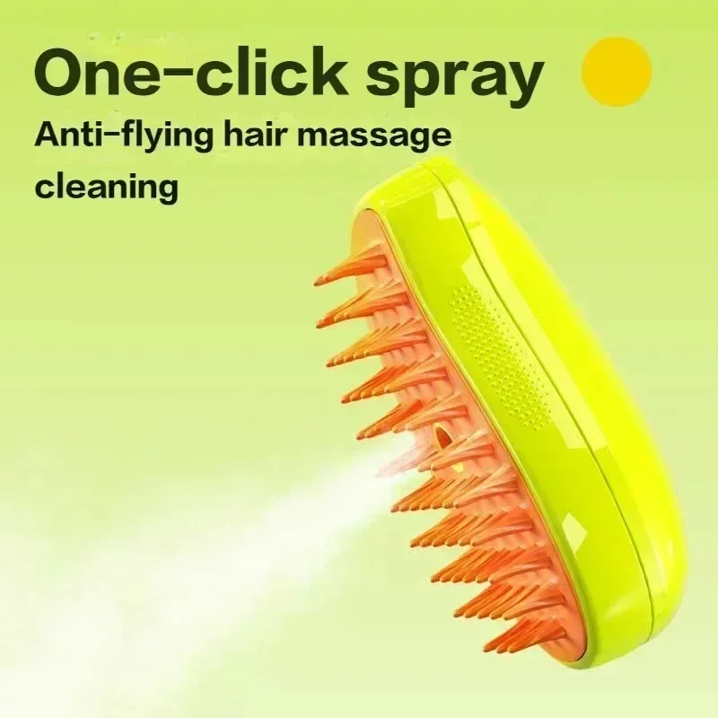 Cat Dog Steamy Brush Steam Brush Electric Sprayer for Massage Pet Grooming tool Shedding 3 in 1 Electric Sprays Massage Combs 5