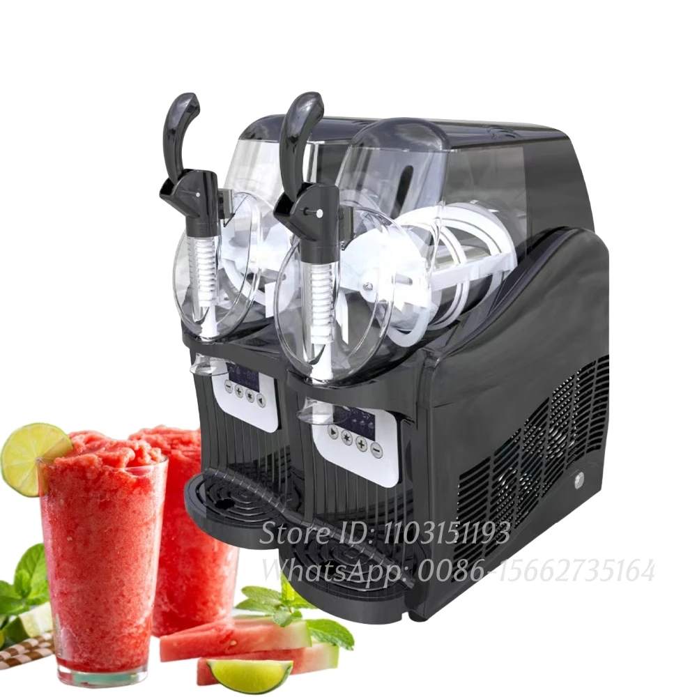 自動2.5L+2.5L 2槽式スラッシュマシン 110V/220V 業務用/家庭用フローズンドリンク スノーアイス スラッシュマシン