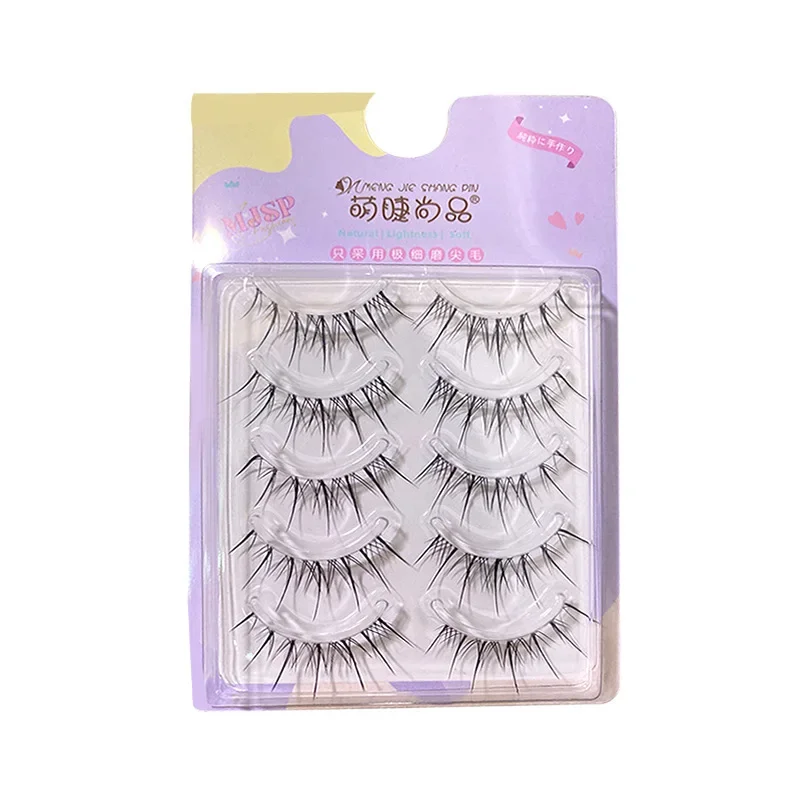 Natural Manga Eyelashes 13 Styles Thin Stem