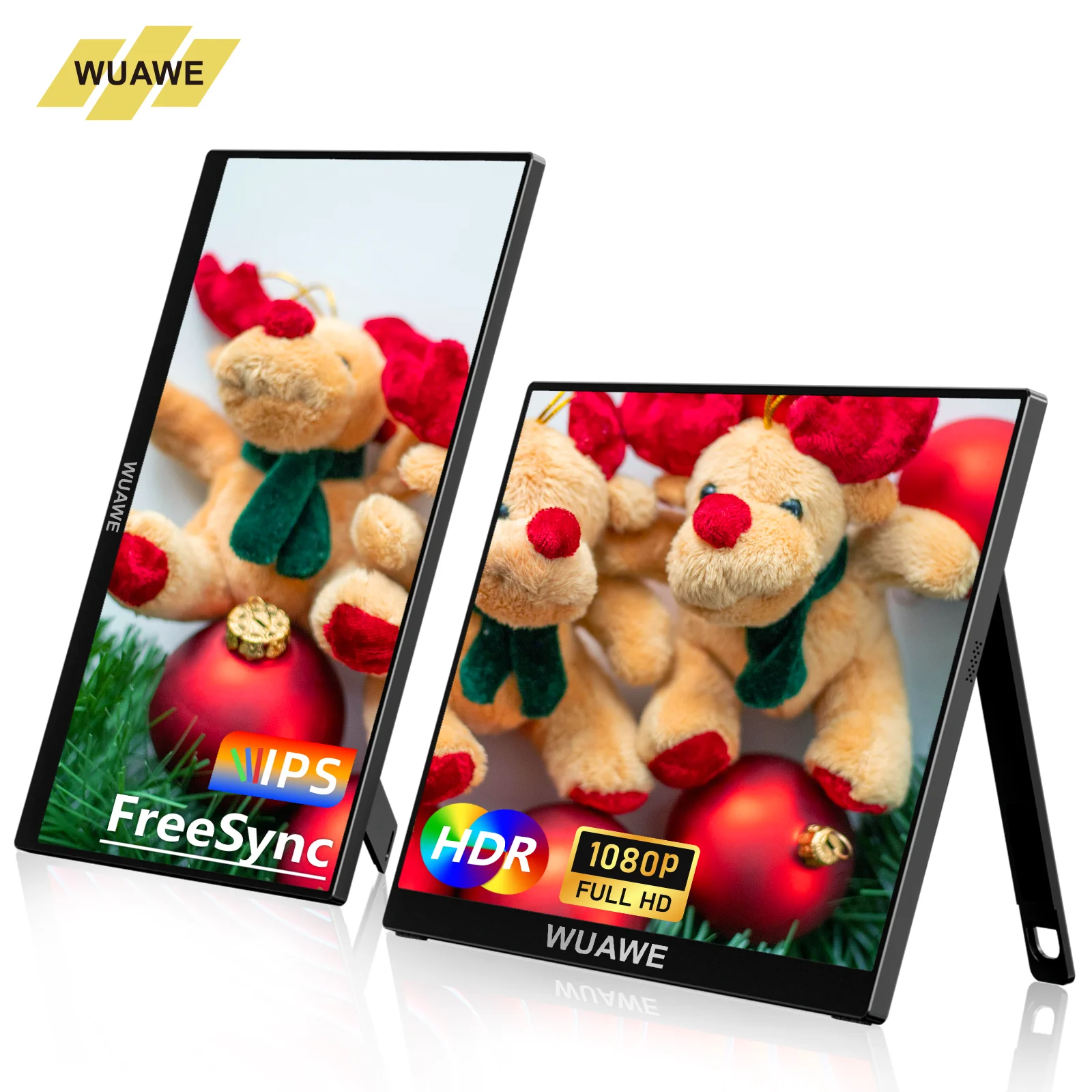 Christmas Gifts 15.6-inch 60HZ Gaming Portable Monitor, 16:9 1080P IPS Display LCD FHD External Second Computer Screen for Phone