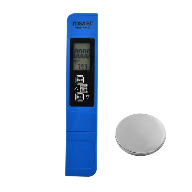 Misuratore TDS EC 3 In 1 - Tester Acqua Per Osmosi Inversa, Idroponica, Piscina E Acquario - Display LCD
