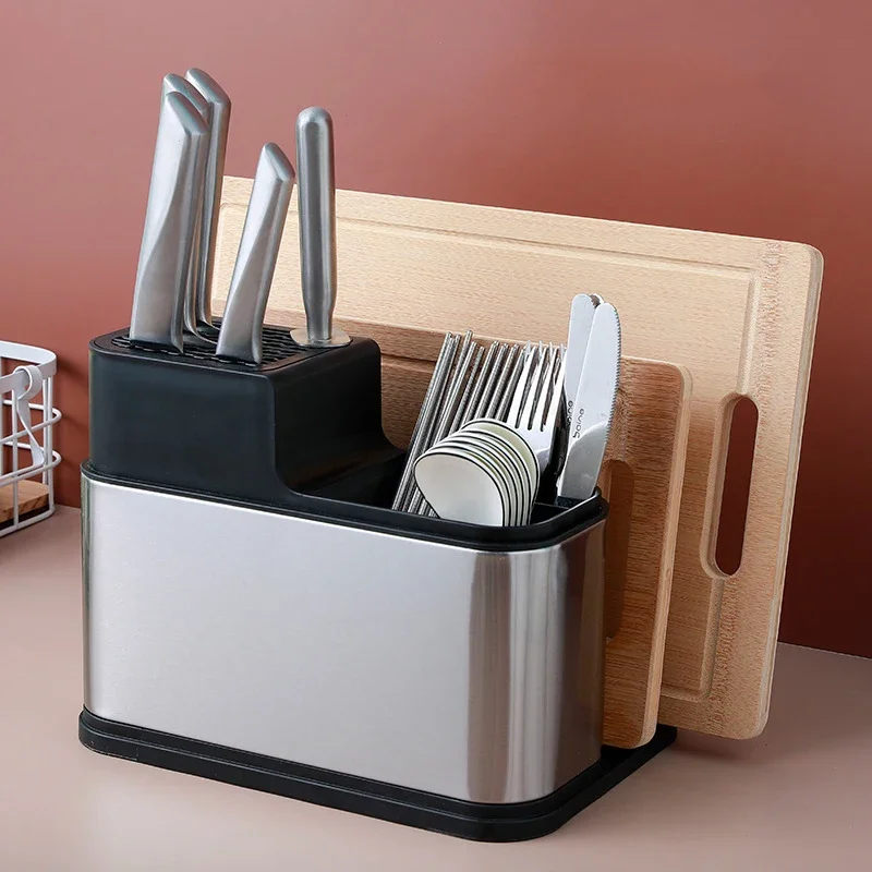 

Knife Stand Holder for kitchen stainless steel Kitchen Accessories Knife Organizer knife scissors Detachable storage rack