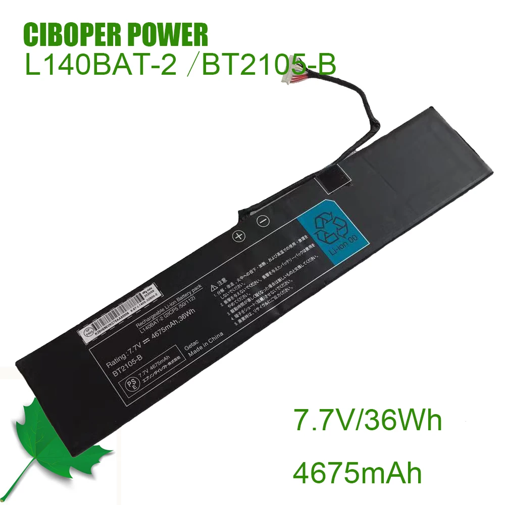 Bateria Nova do Portátil L140bat2 Bt2105-b 7.7v 36wh 4675mah da Bateria do Portátil de cp