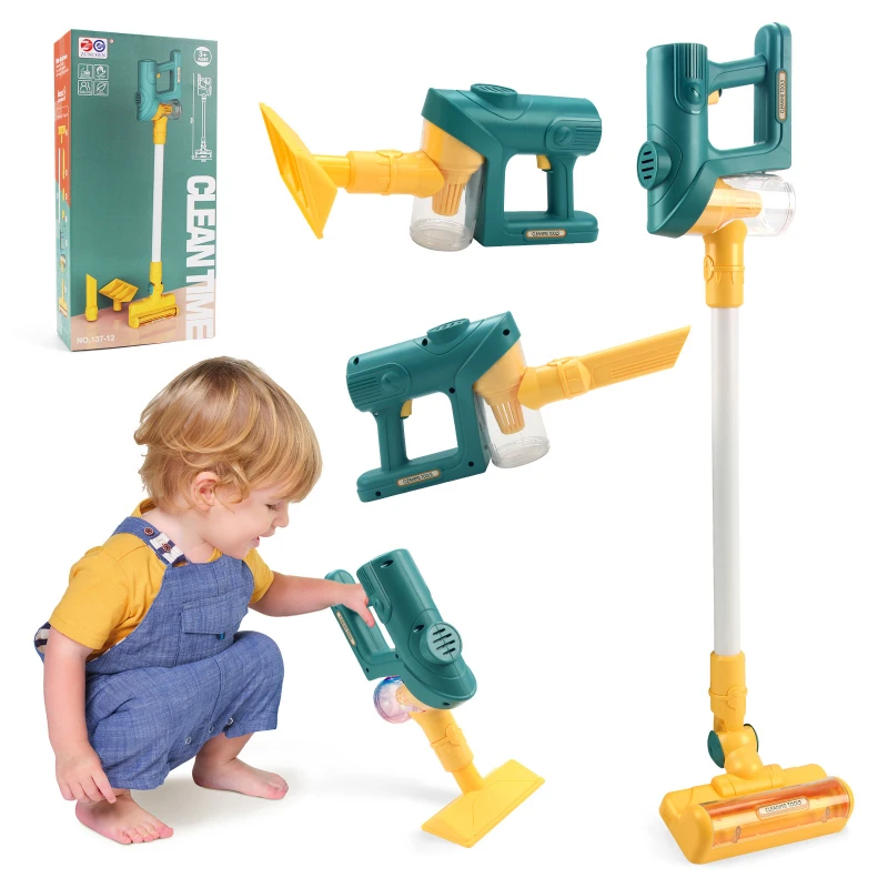 Children Imitation Sound and Light Vacuum Cleaner 4 Styles Assembly Vacuum-cleanable Pretend Play House Cleaning Toys Kids Gifts