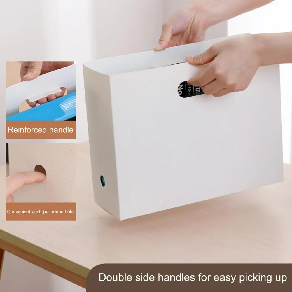 

Book Storage Box Durable Document Organizer Office Supplies Moisture-proof Great Table Document Book Storage Basket
