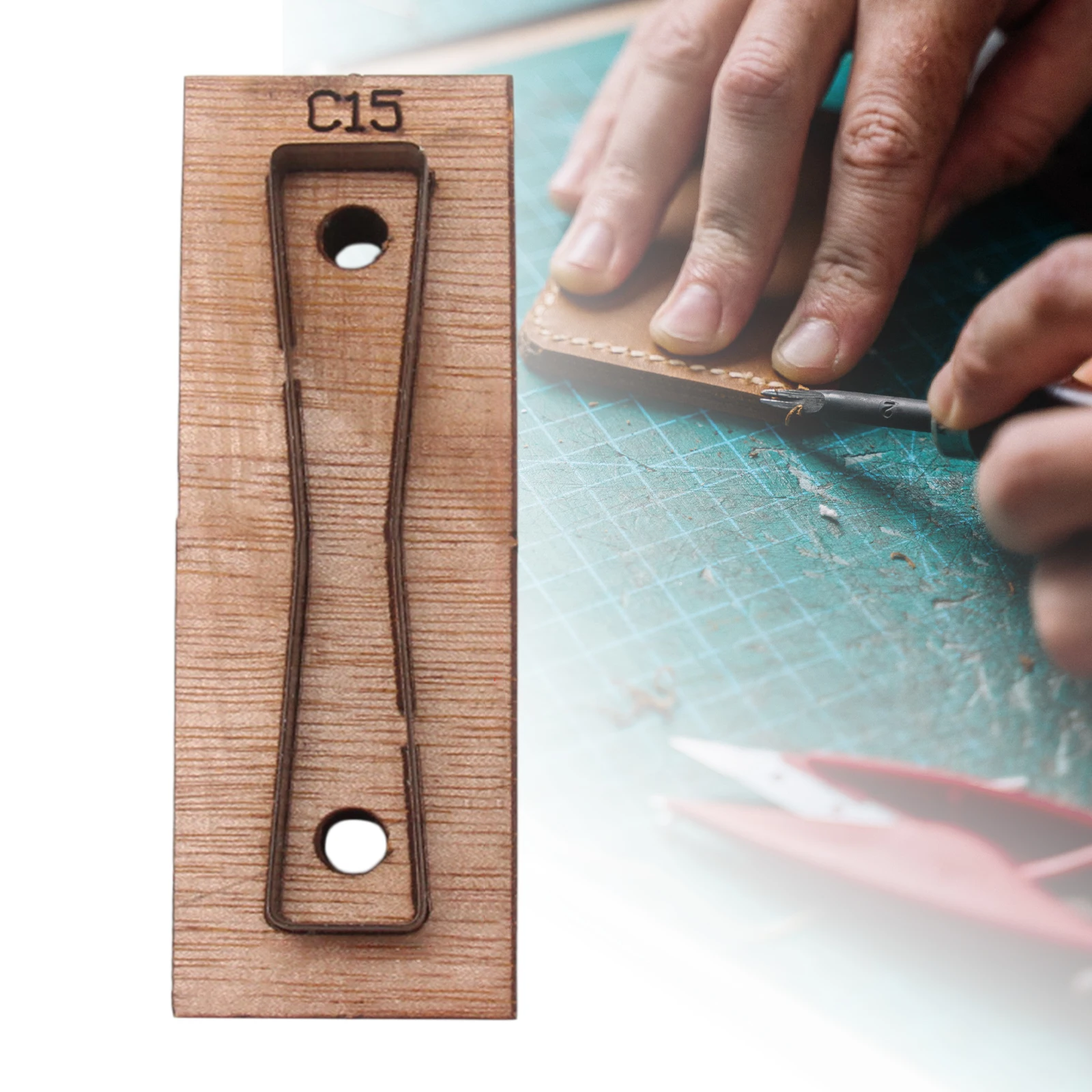 Zipper Pull Cutting Die Wear Resistant Stamping Punching Durable Leather Craft for DIY Handmade Handcraft Scrapbook Accessories